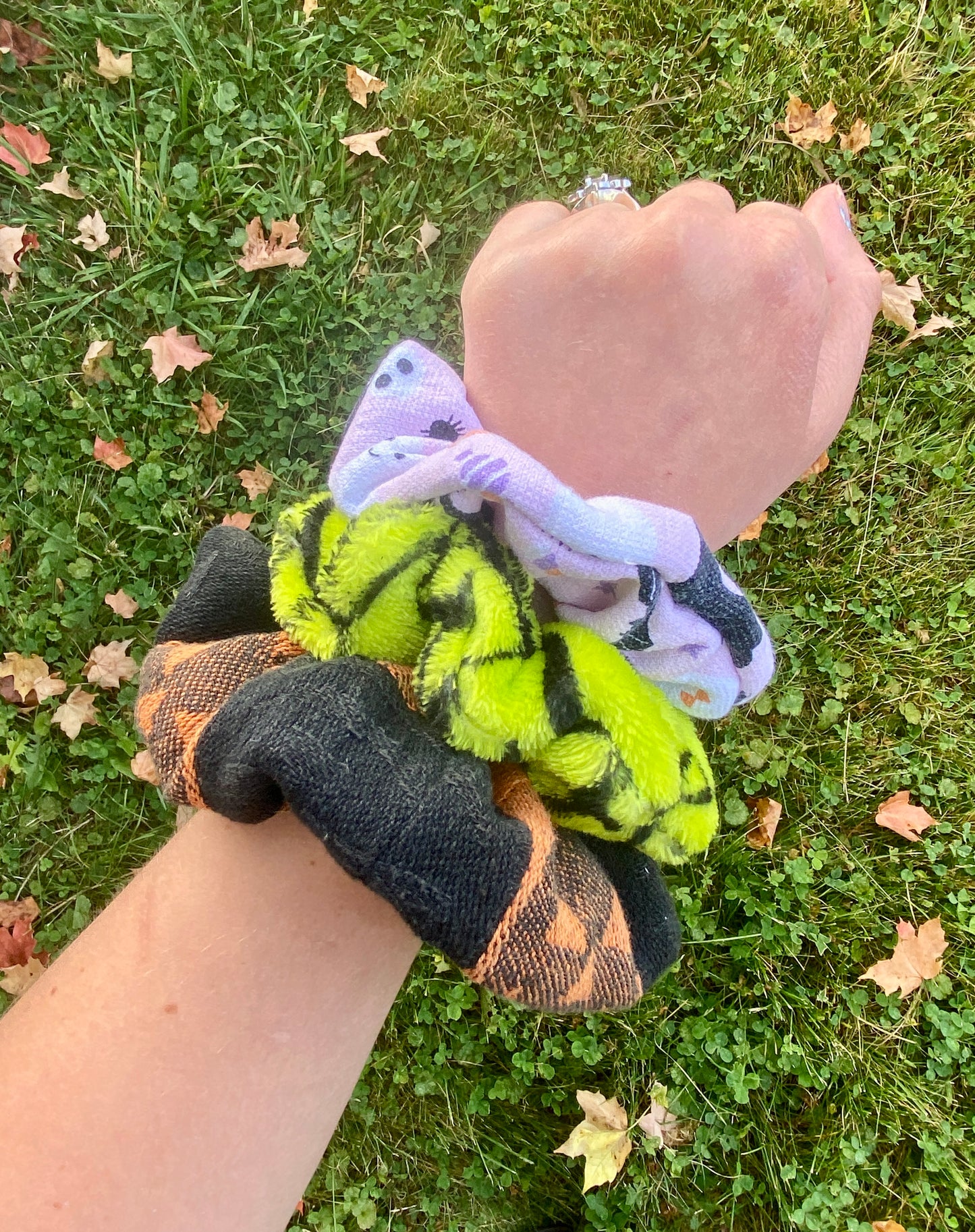 Halloween Scrap Scrunchies