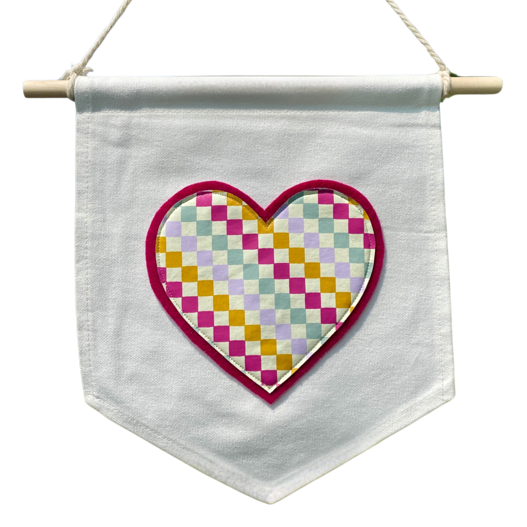 Checkered Heart Sign