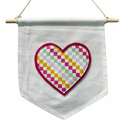 Checkered Heart Sign